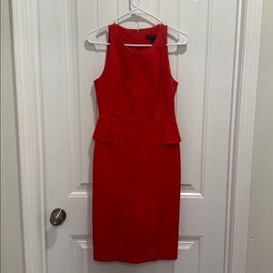 Banana Republic Orange-ish Red Sleeveless Midi Dress
